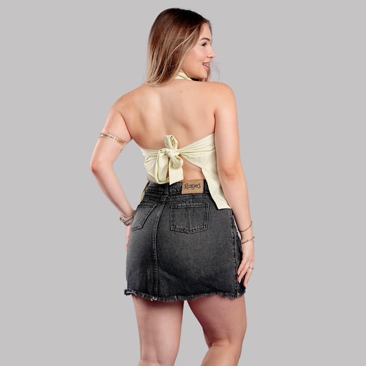 Blusa Satin Drapeado