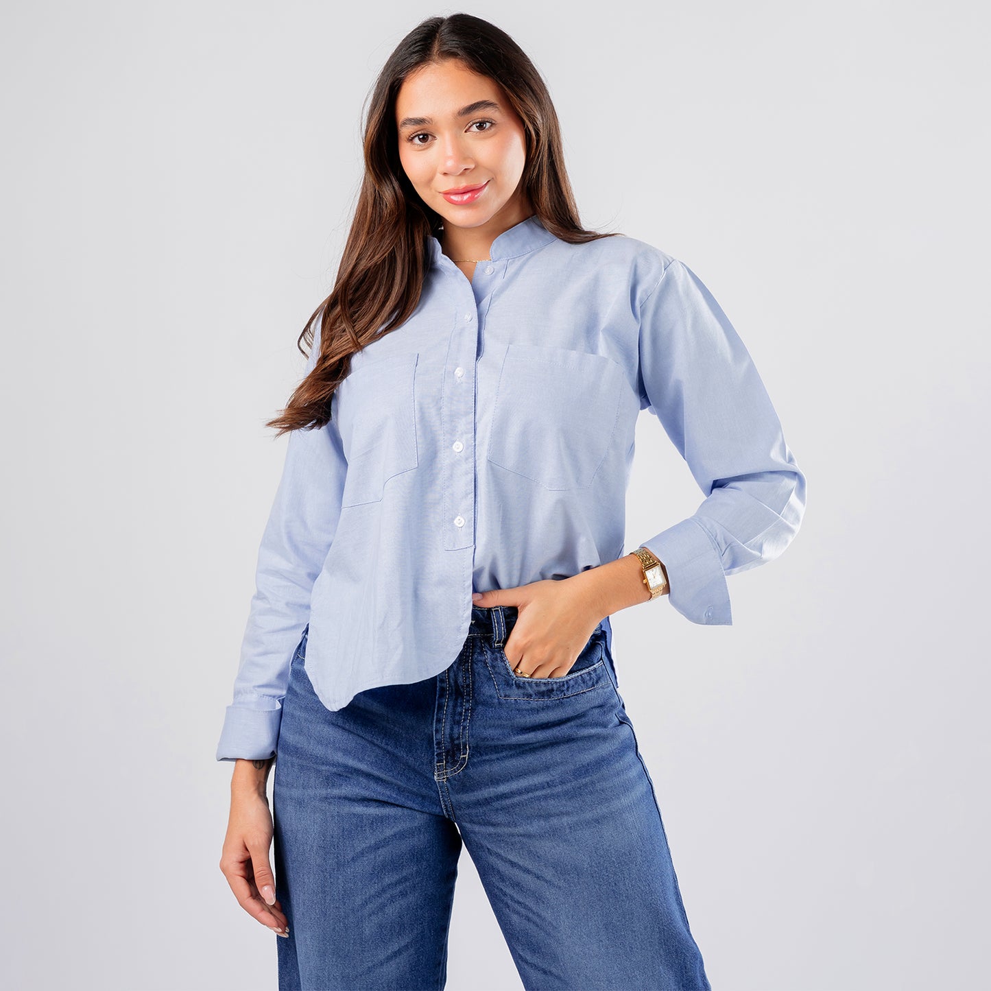Blusa Manga Larga Algodón