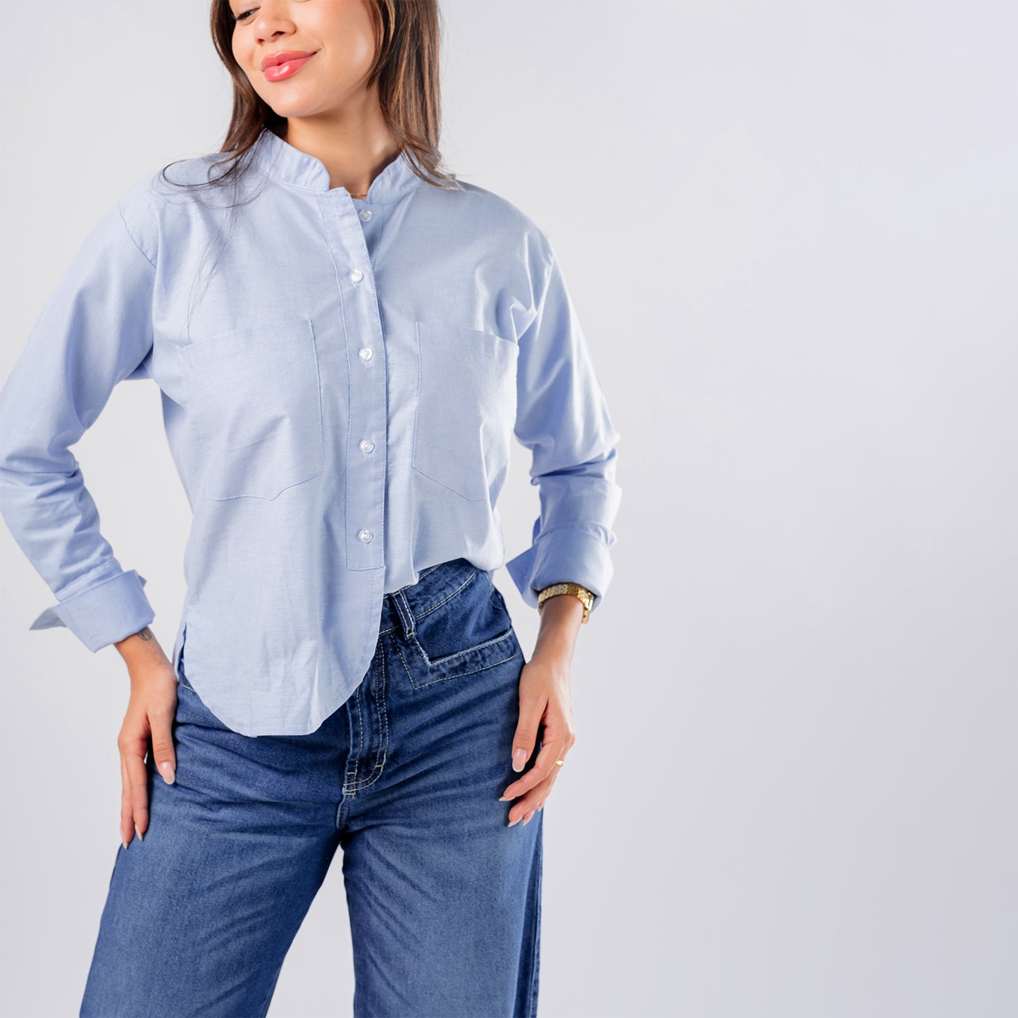 Blusa Manga Larga Algodón