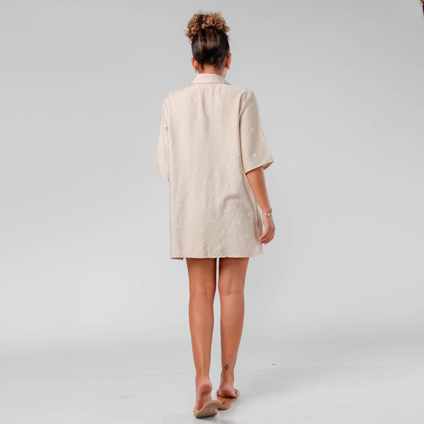 Camison en Lino Bordado Oversize