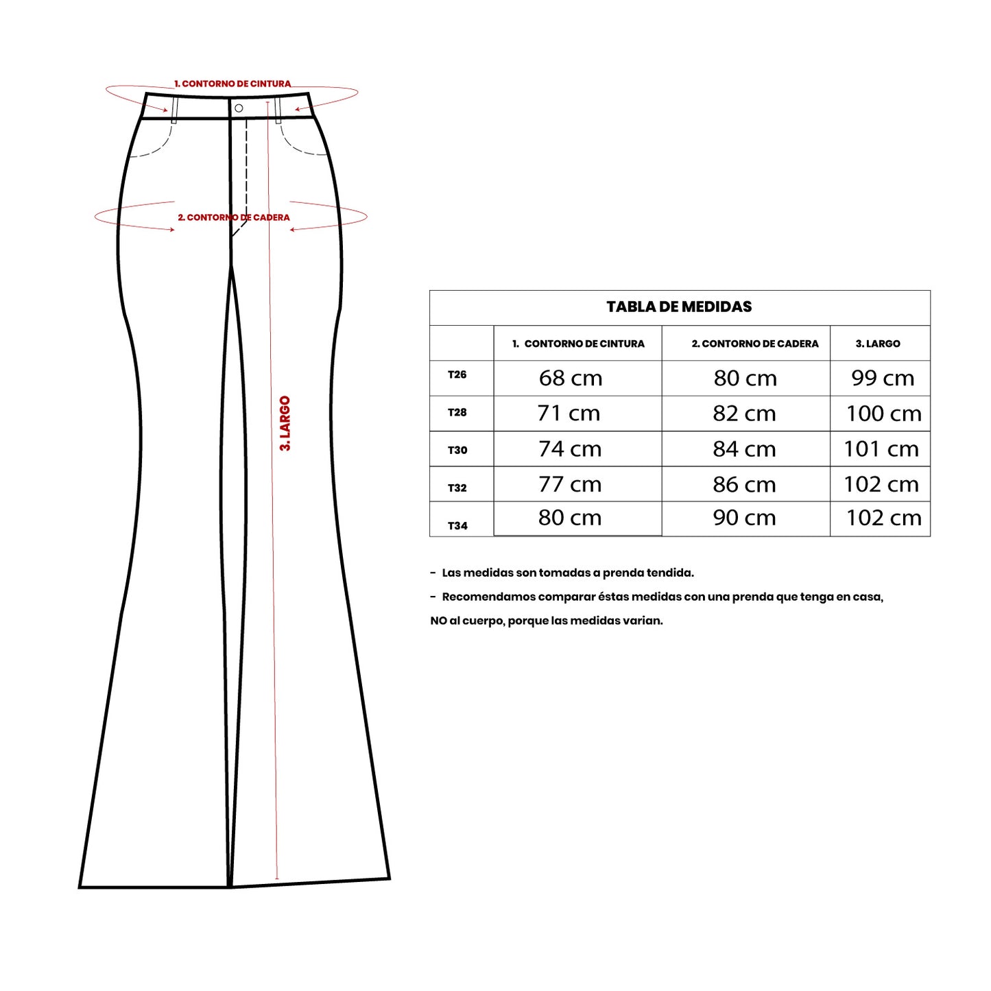 Jean Flare acampanado Drill
