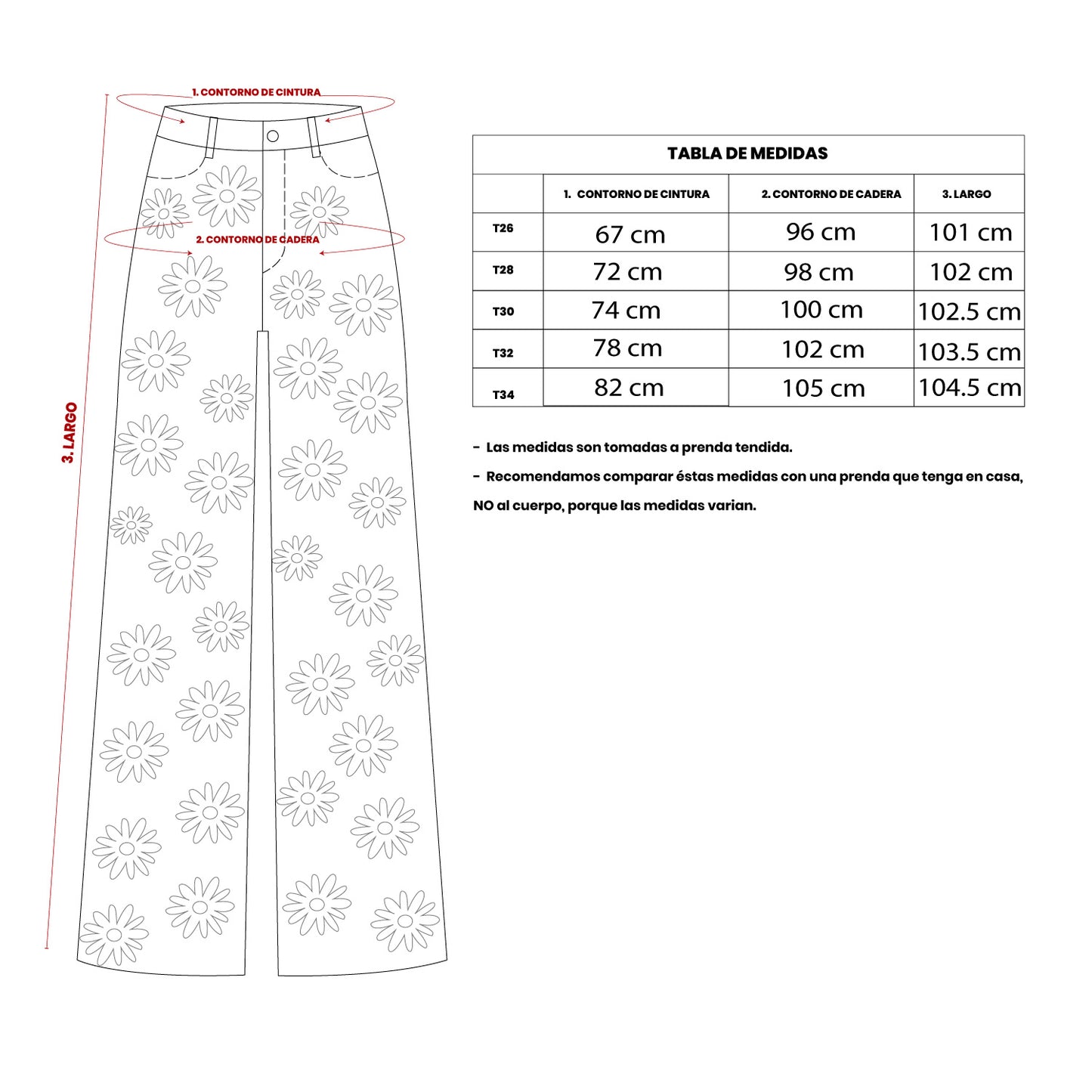 Jean Wide Leg Laser Girasol