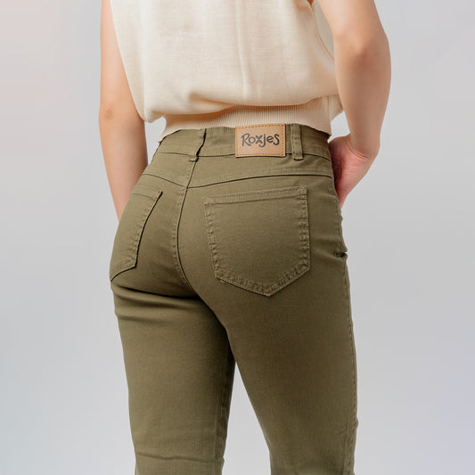 Mom Jean Drill tiro alto