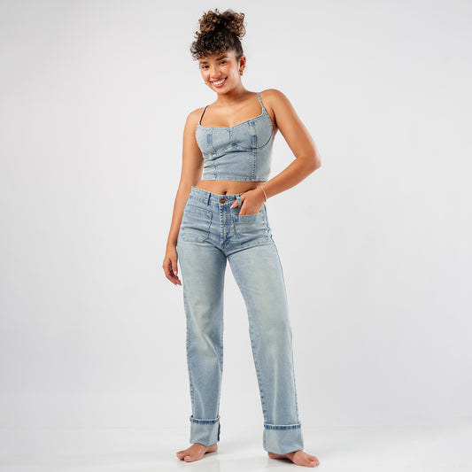 Top Tirantes sin manga Lea denim