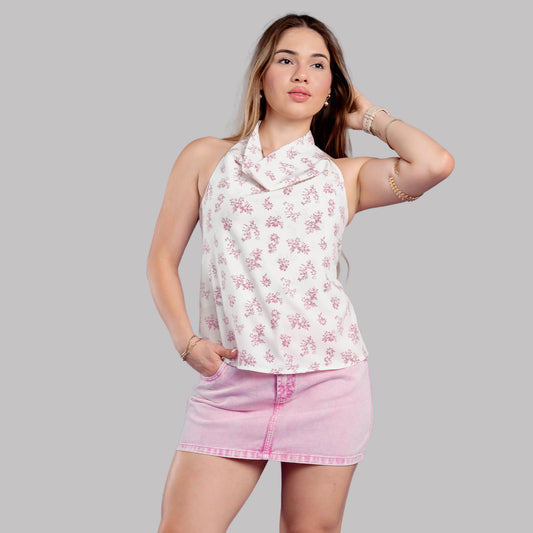 Blusa Satin Drapeado