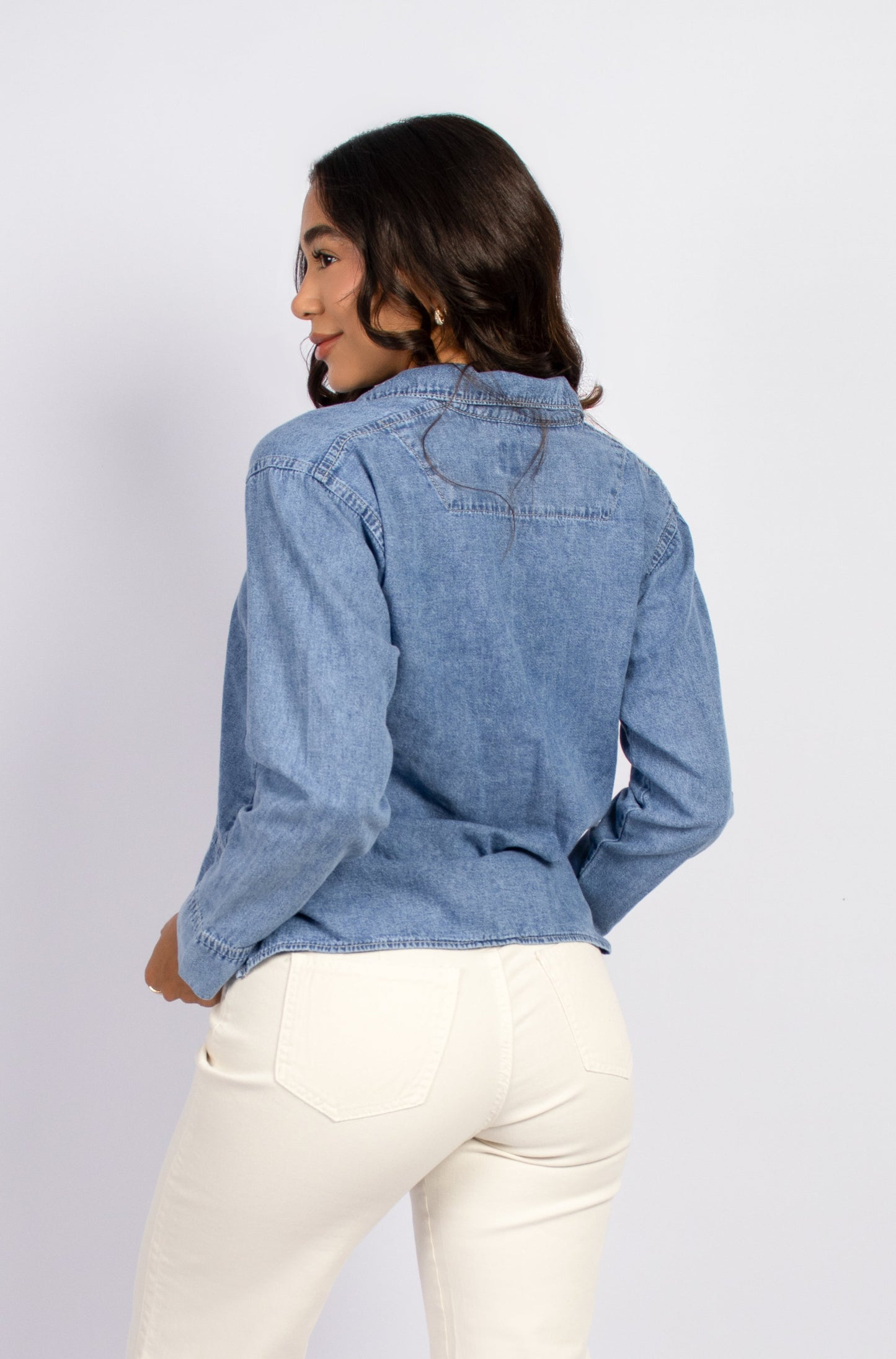 Blusa Aira Denim Ligero Mujer Roxjes