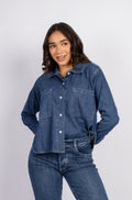 Blusa Luciana Camisera Denim