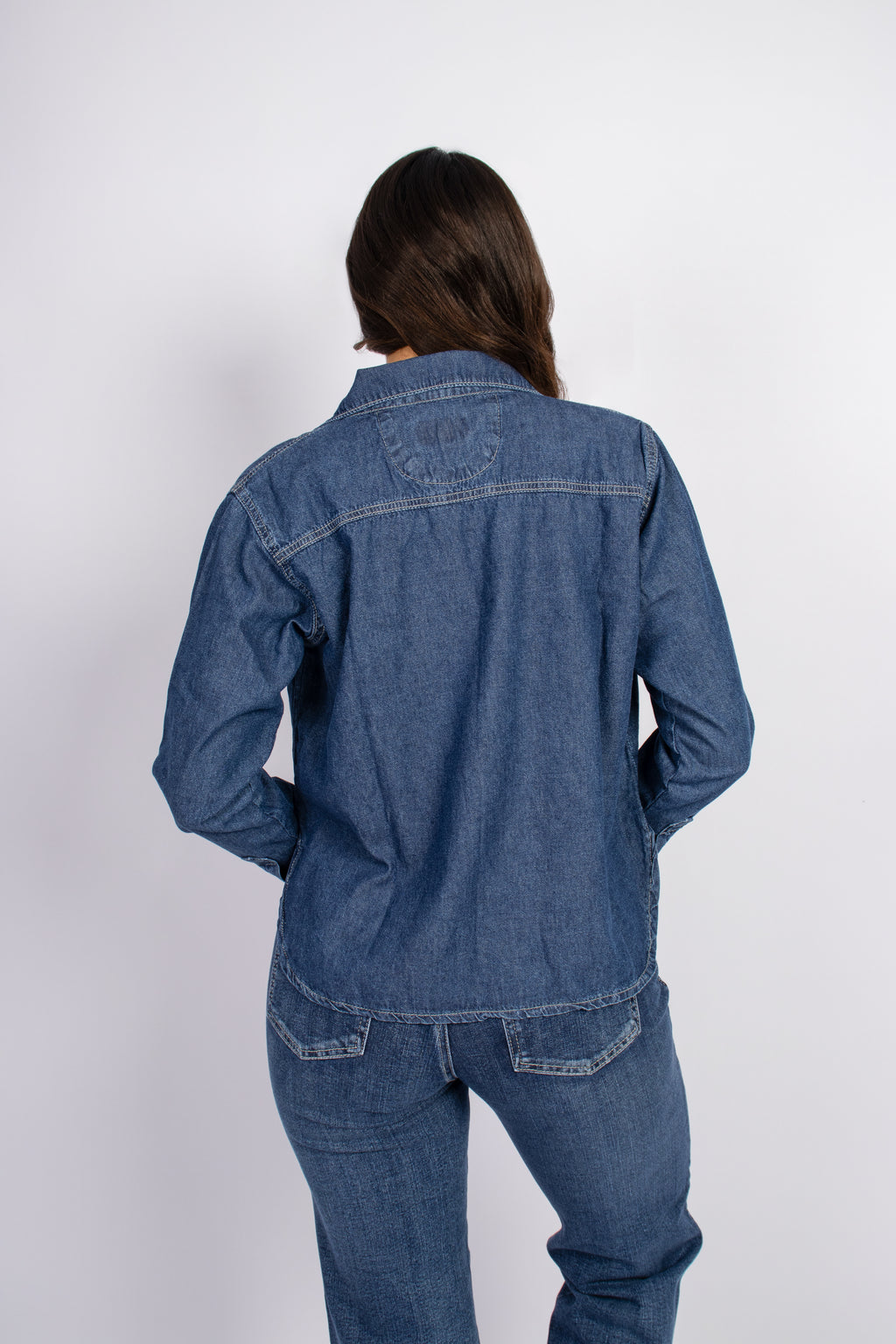 Blusa Luciana Camisera Denim