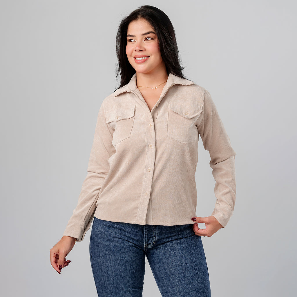 Blusa Corduroy Samy Manga Larga