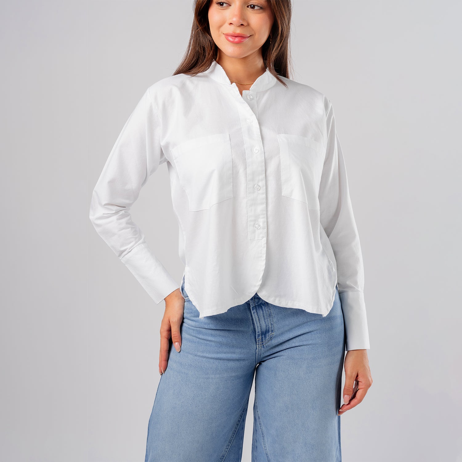 Blusa Manga Larga Algodón