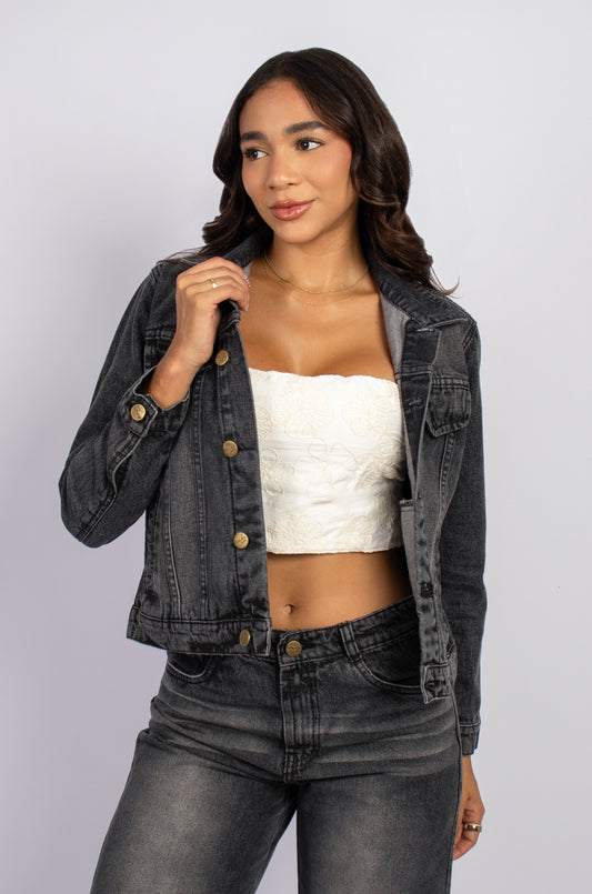 Casaca Clásica Rosa Denim