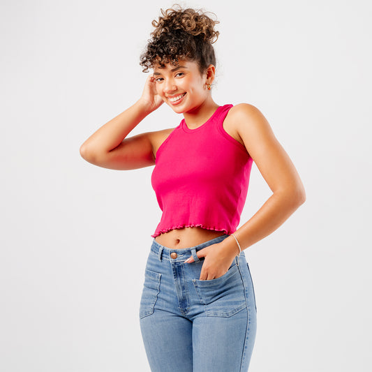 Crop Top Basico de Rib