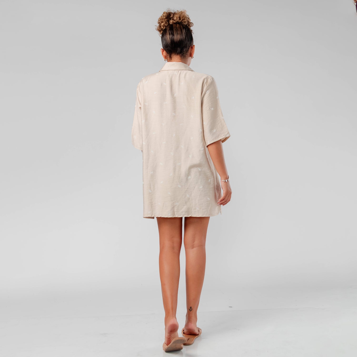 Camison en Lino Bordado Oversize