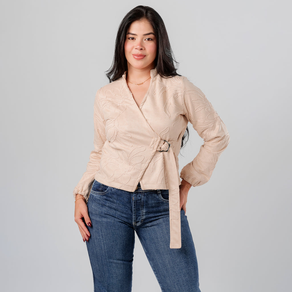 Casaca Suede Bordado Cami
