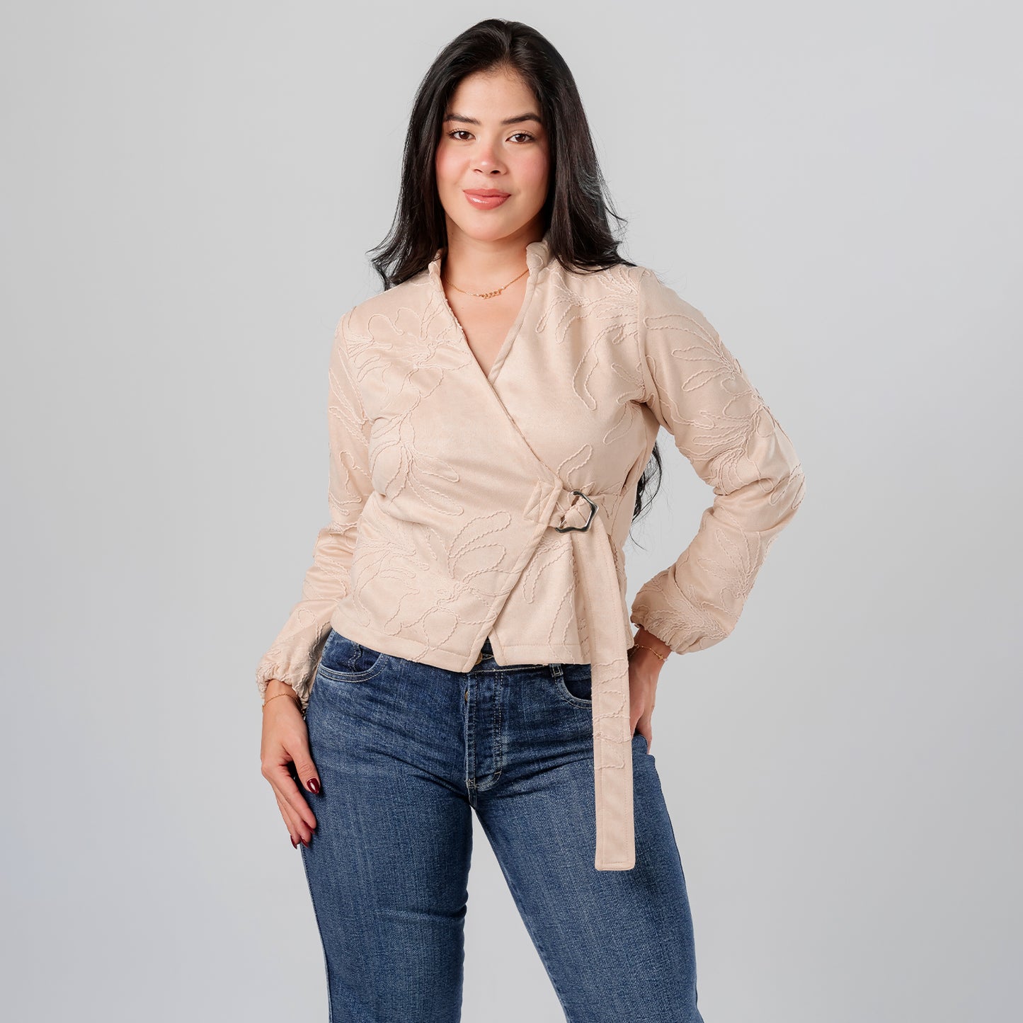 Casaca Suede Bordado Cami