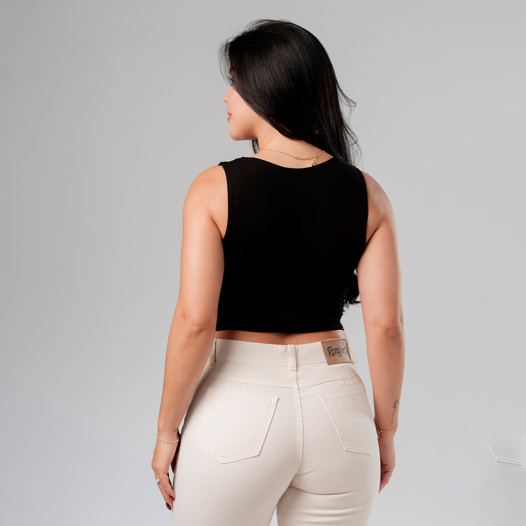 Crop Top Básico Cathy Negro