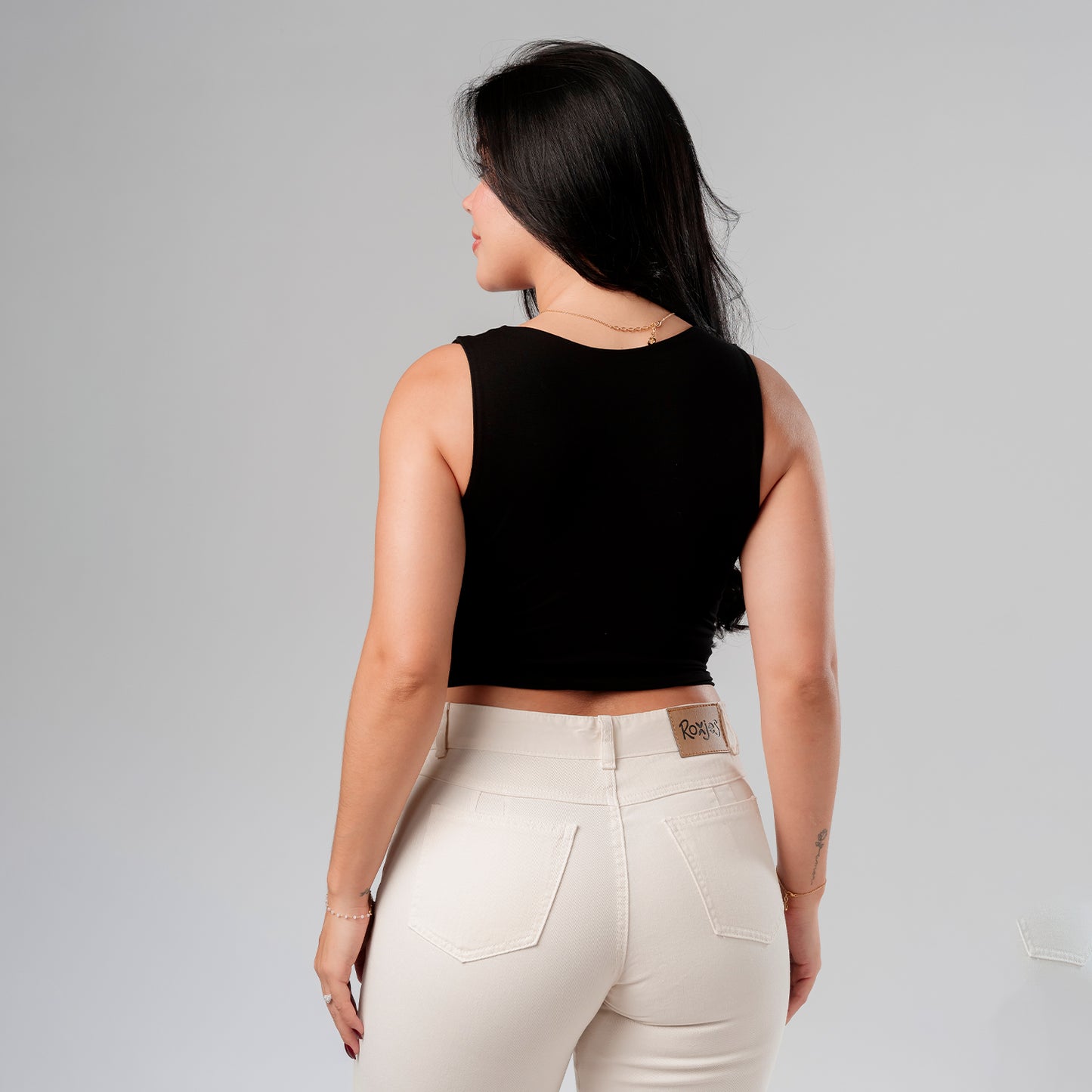 Crop Top Básico Cathy Negro