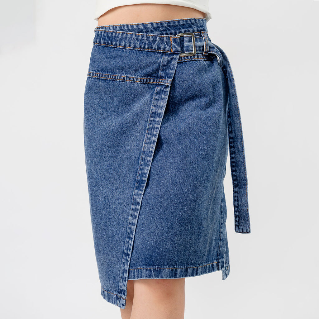 Falda Midi Napoleón Azul