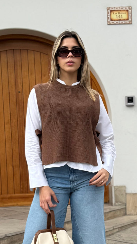 Chaleco Tiras Tejido