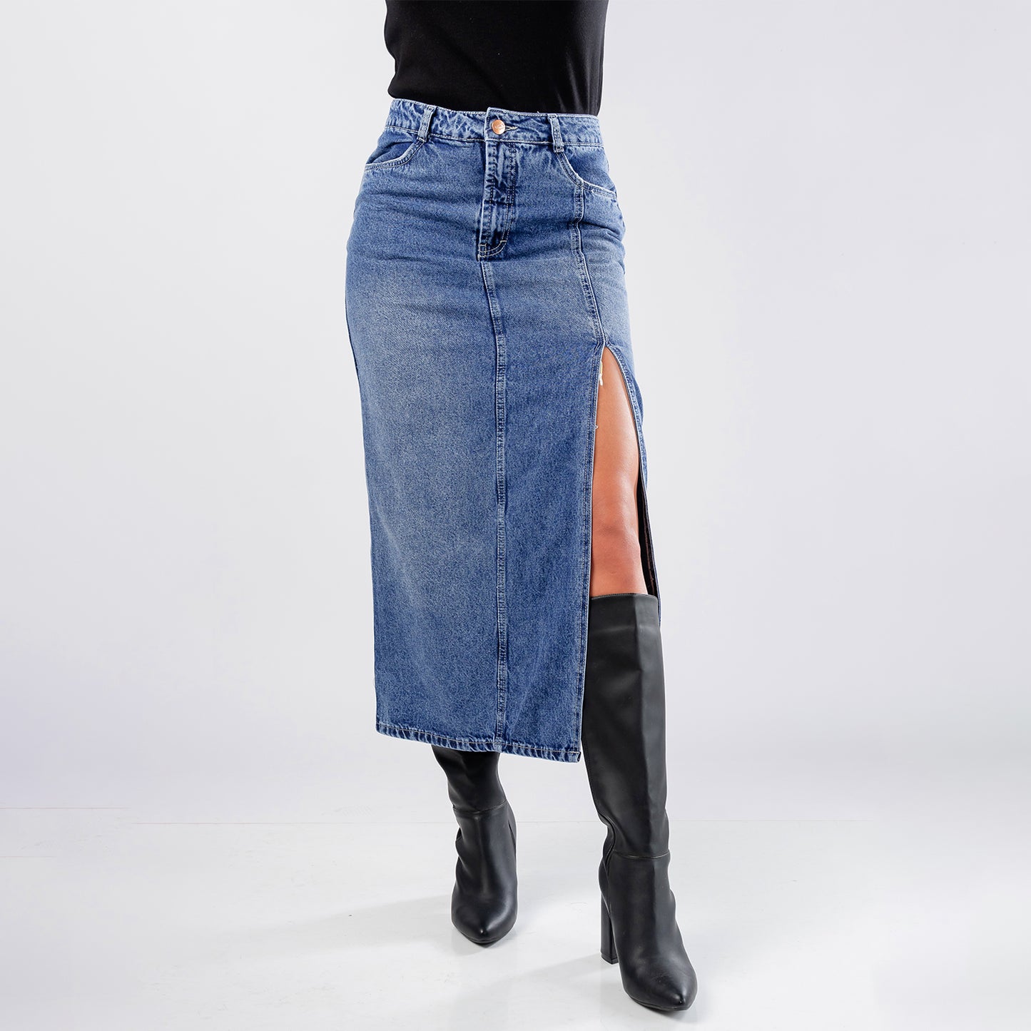 Maxi Falda Casual Denim