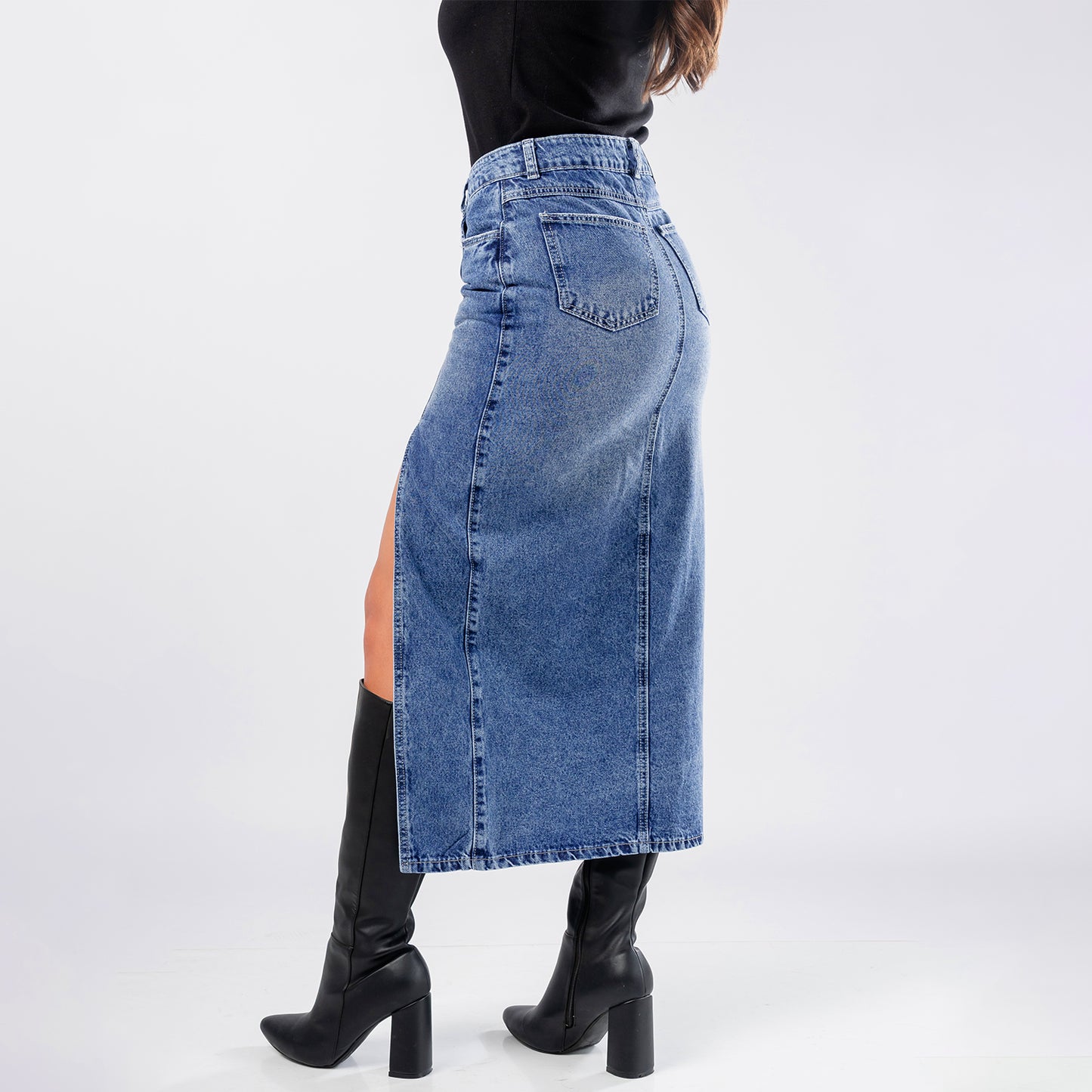 Maxi Falda Casual Denim