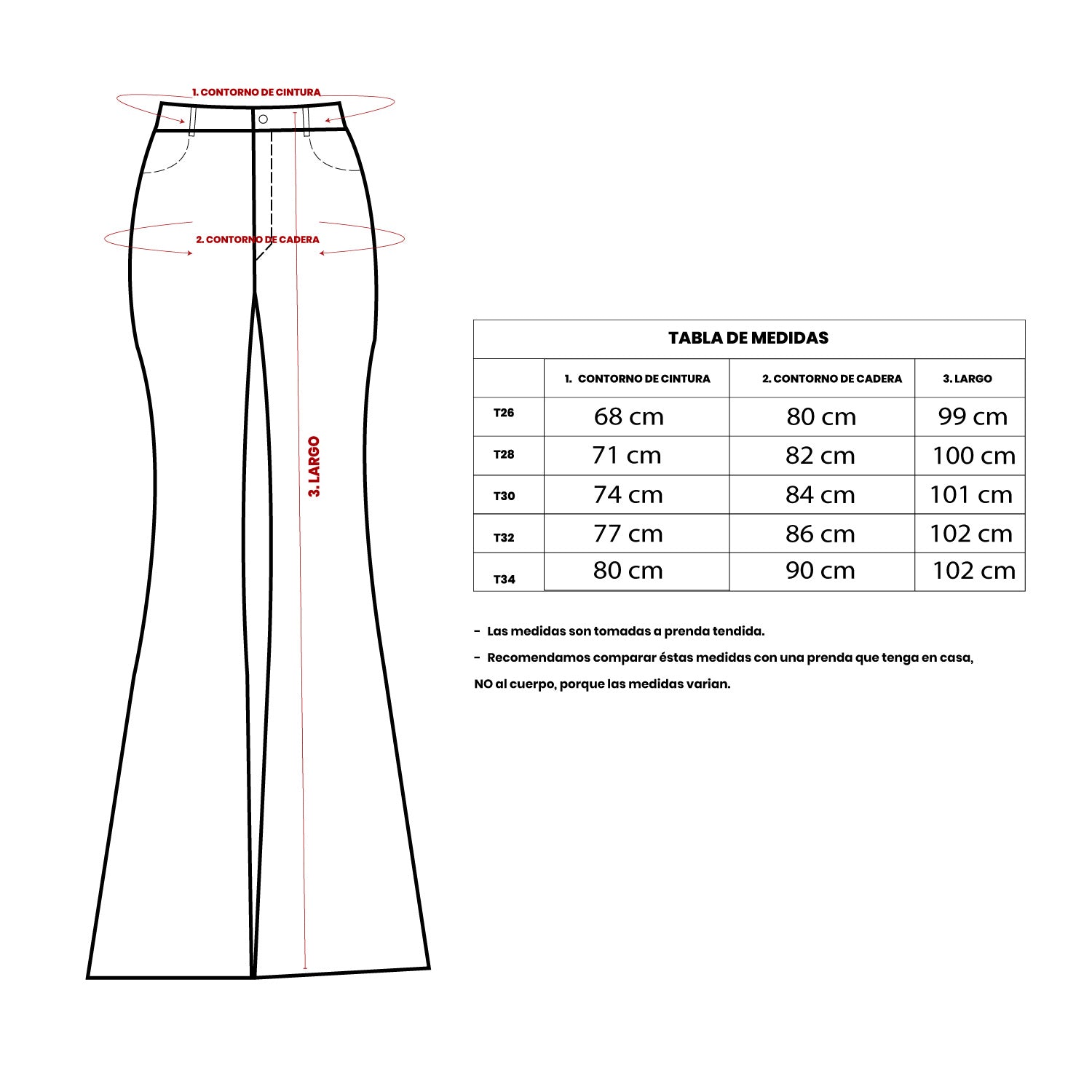 Jean Flare acampanado Drill