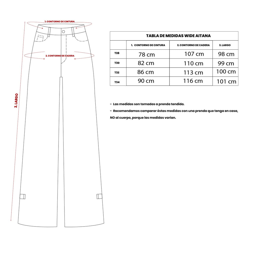Wide Leg Aitana Pantalon Denim