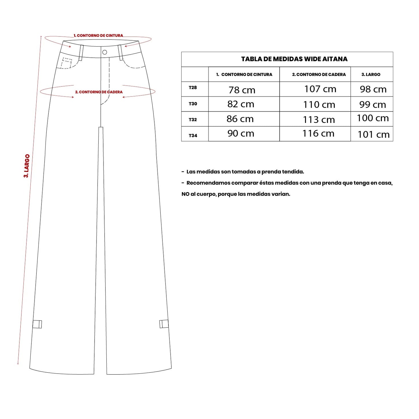 Wide Leg Aitana Pantalon Denim