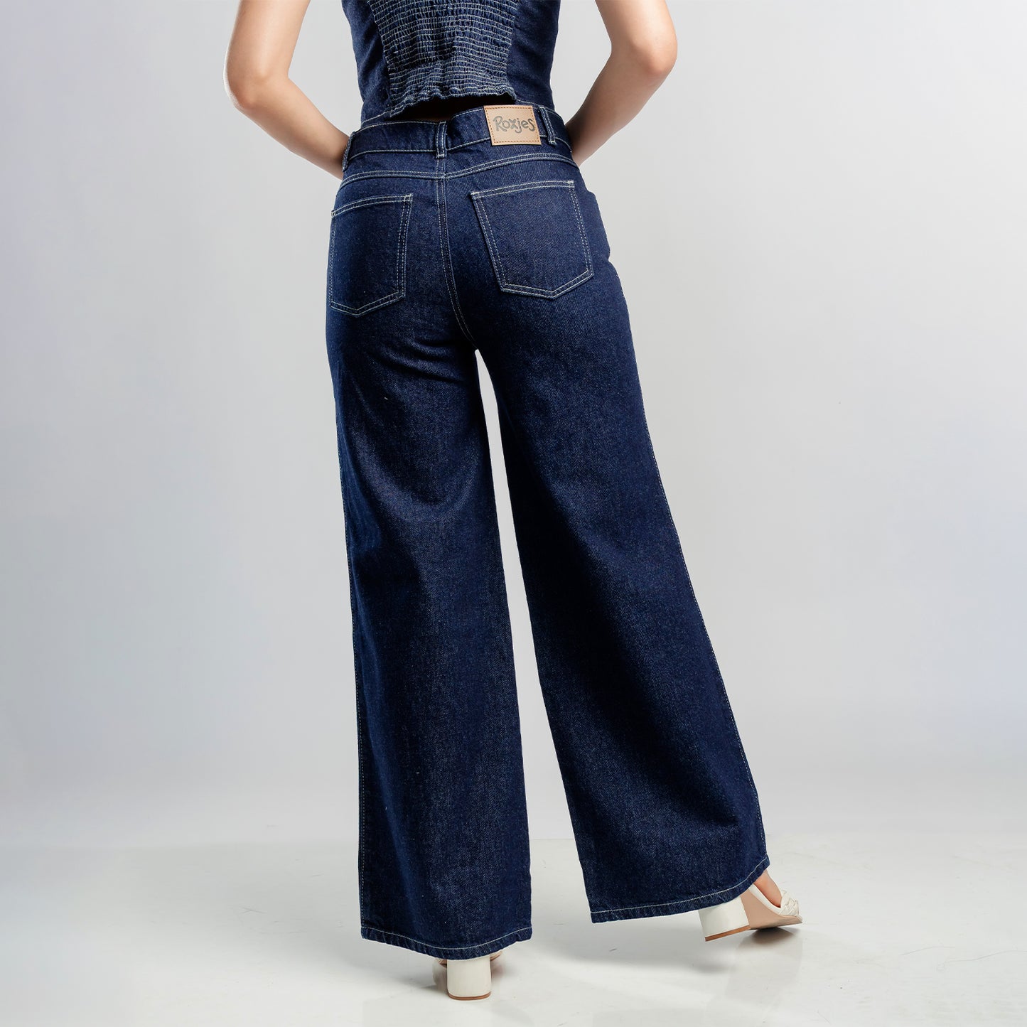 Pantalon Denim Palazzo Algodon