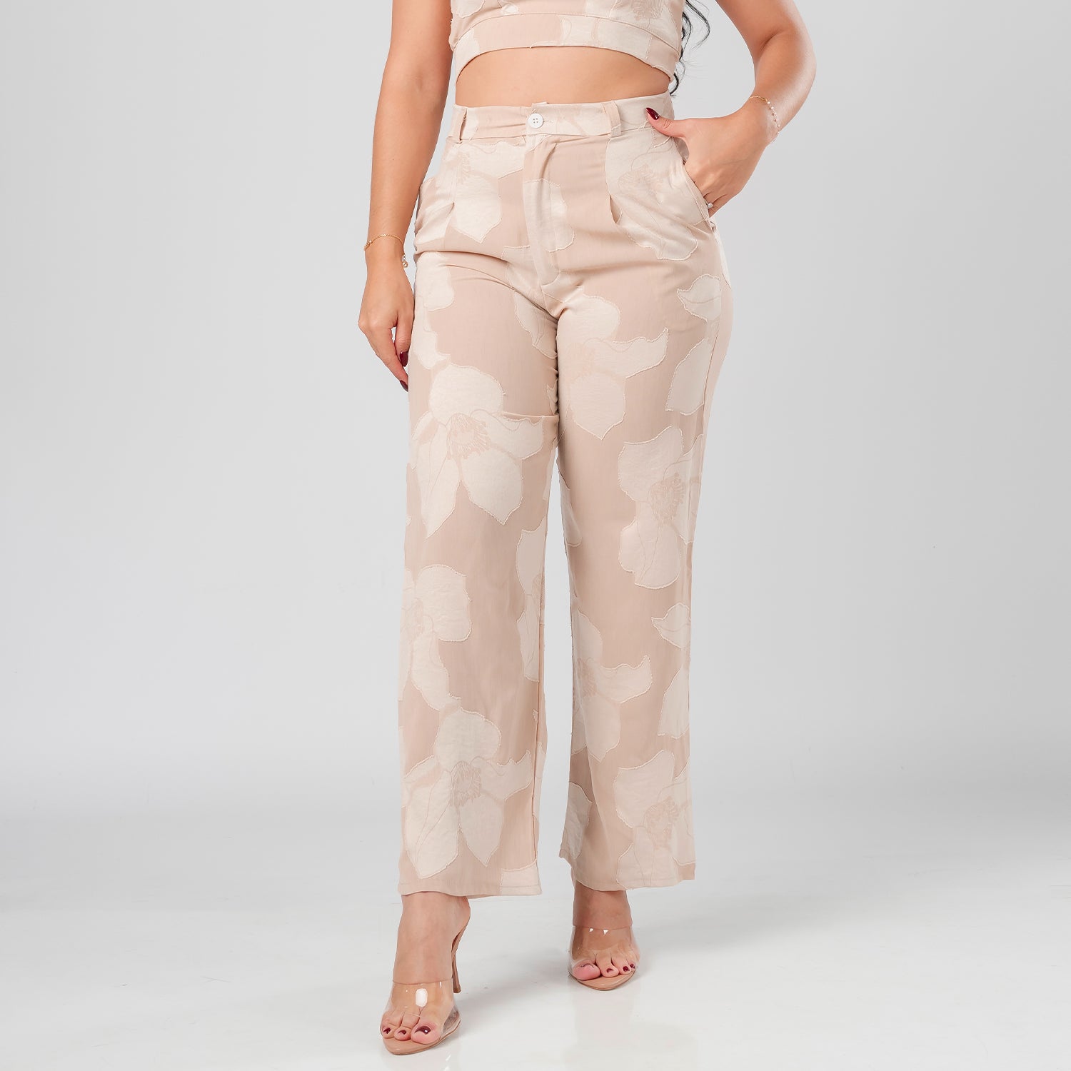 Pantalon Lino Labrado Aura