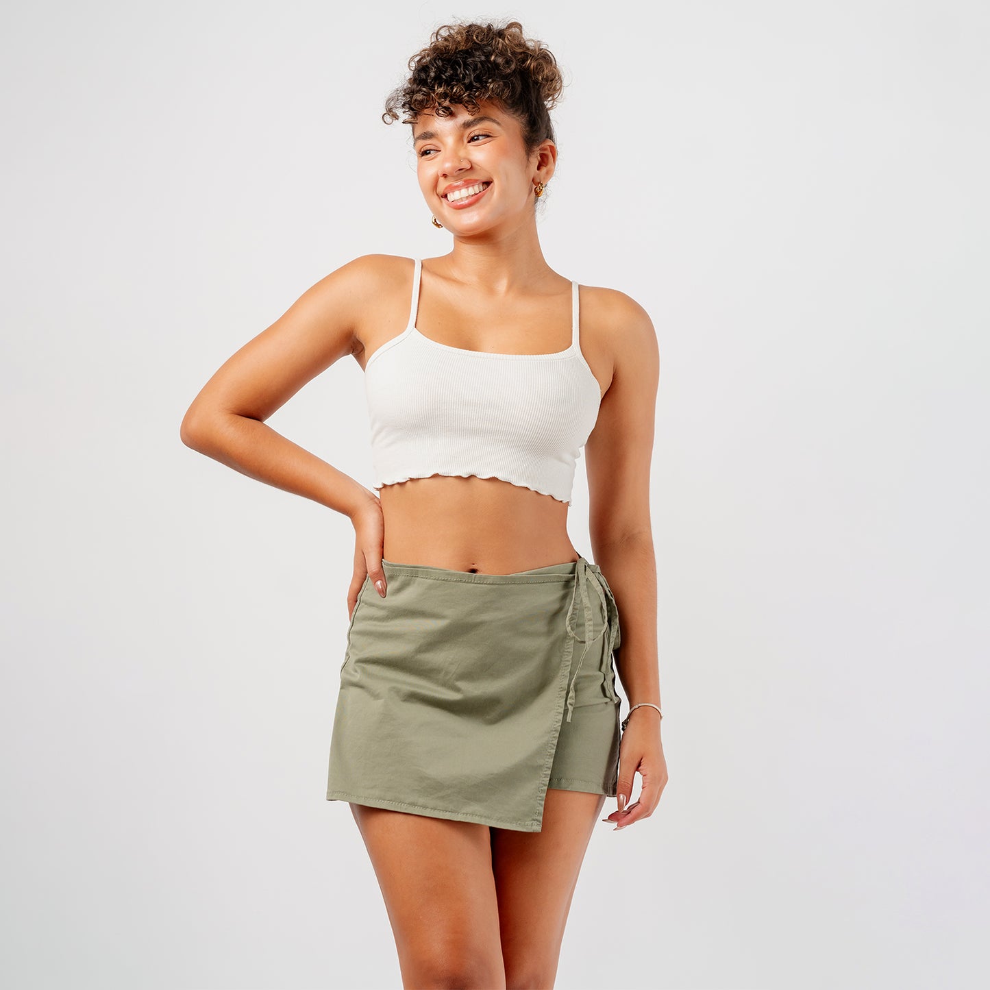 Falda Short Drill semi stretch