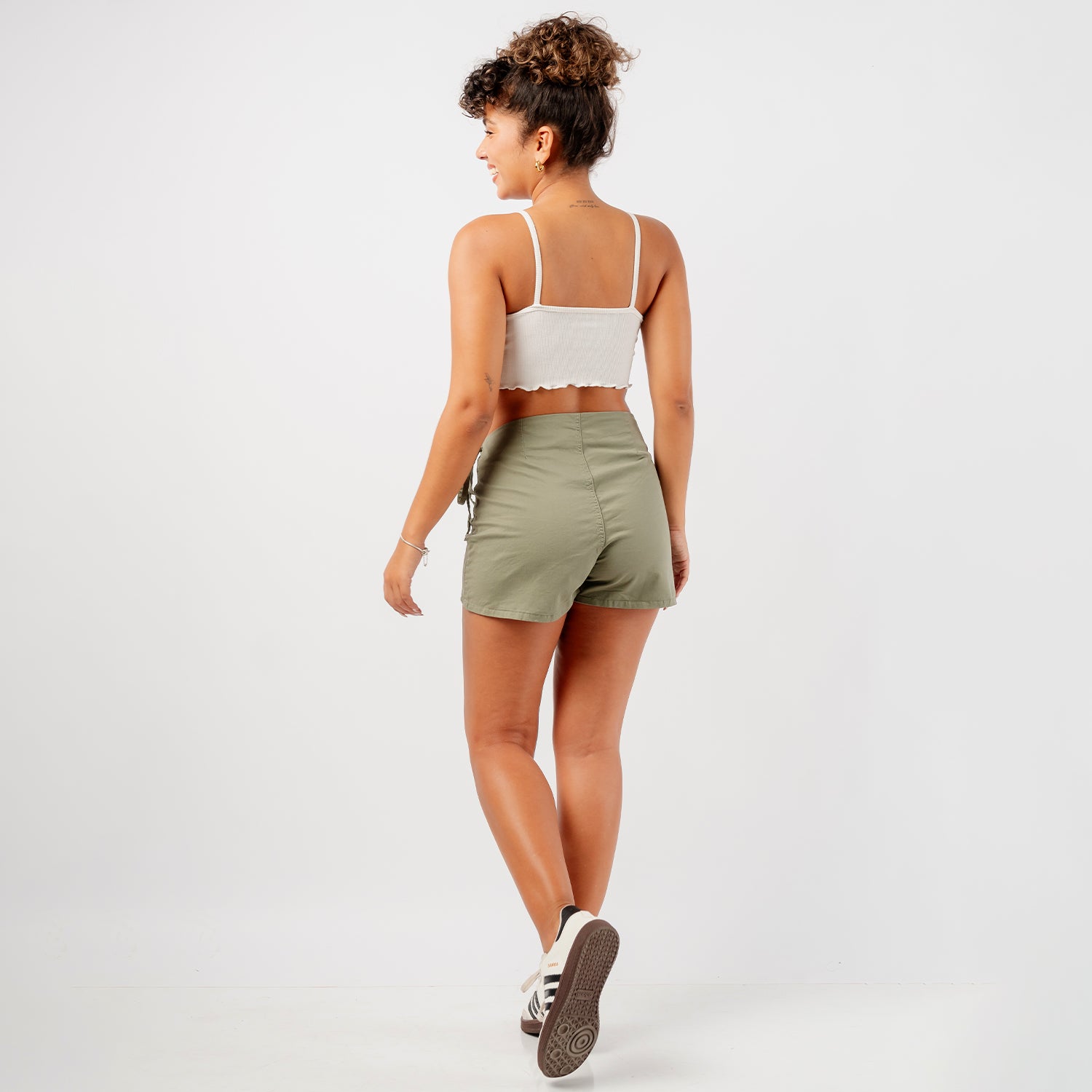 Falda Short Drill semi stretch