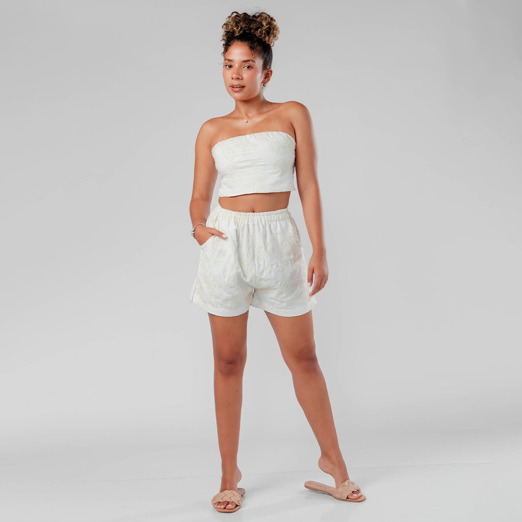 Short Mom Broderie