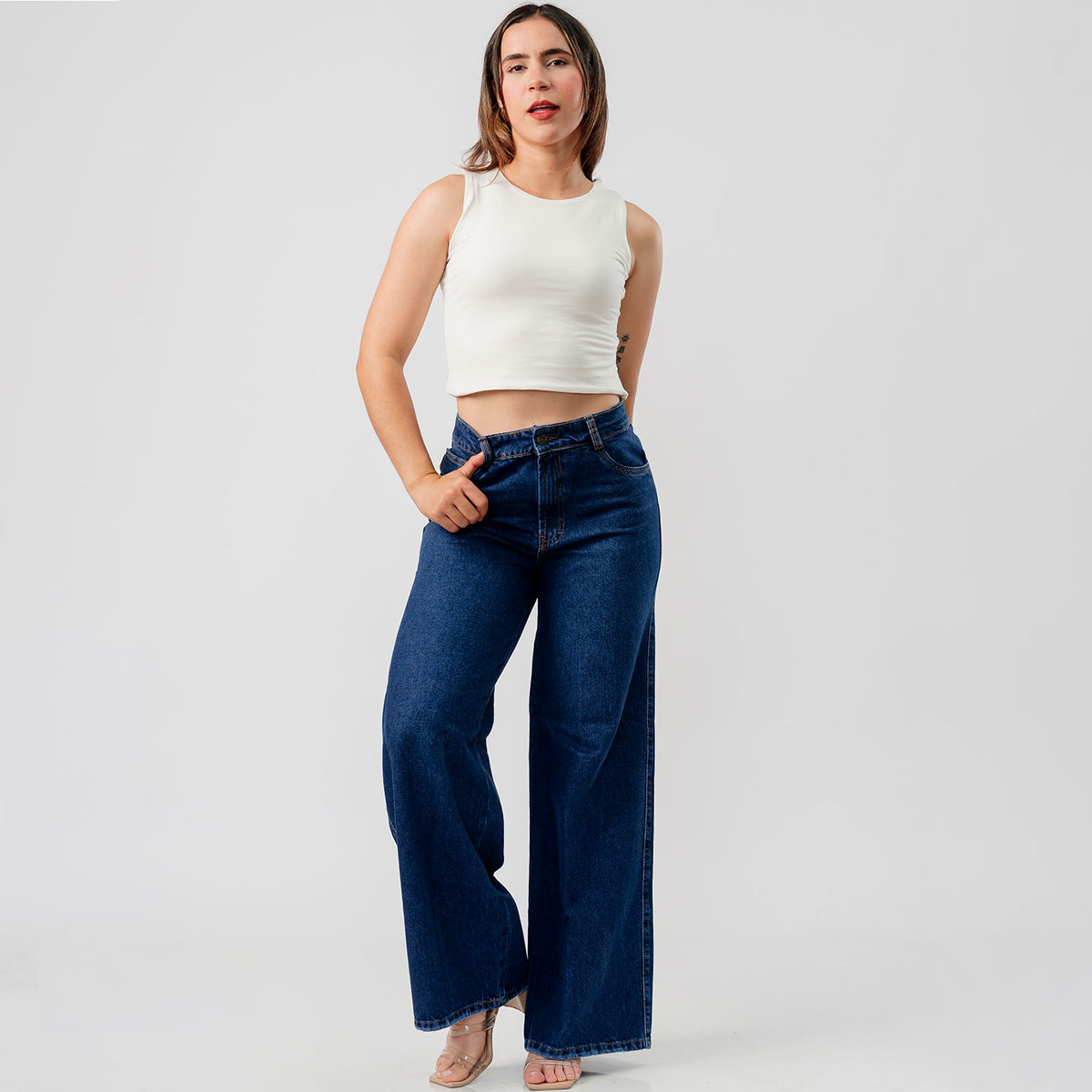 Crop Top Básico Cathy Blanco
