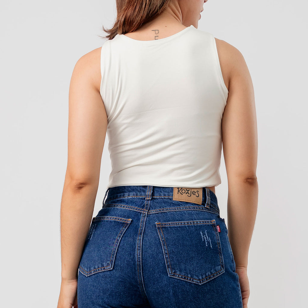 Crop Top Básico Cathy Blanco