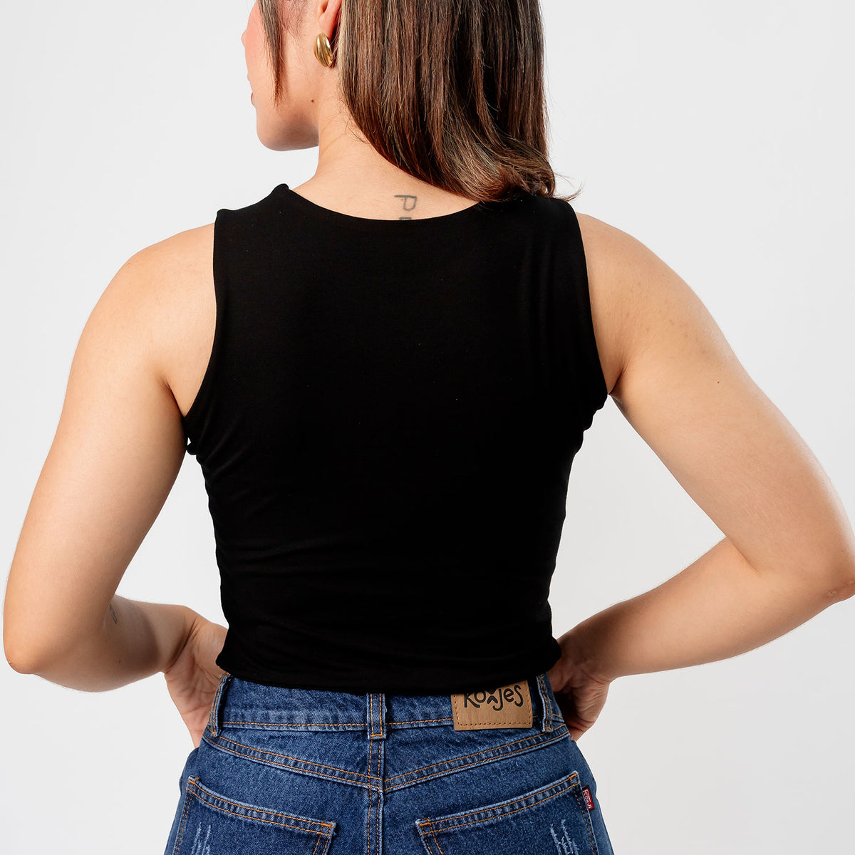 Crop Top Básico Cathy Negro