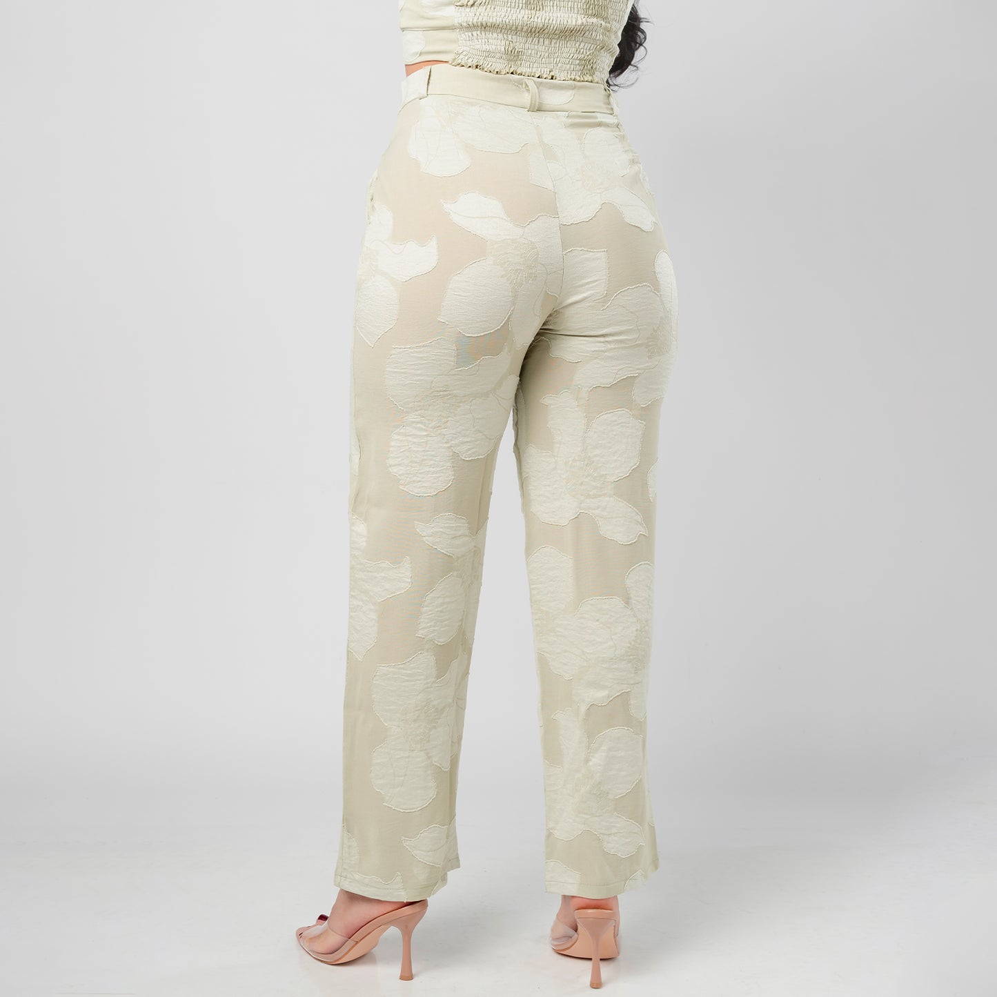 Pantalon Lino Labrado Aura