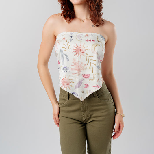 Top Seda Estampado