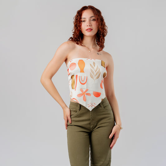Top Seda Estampado