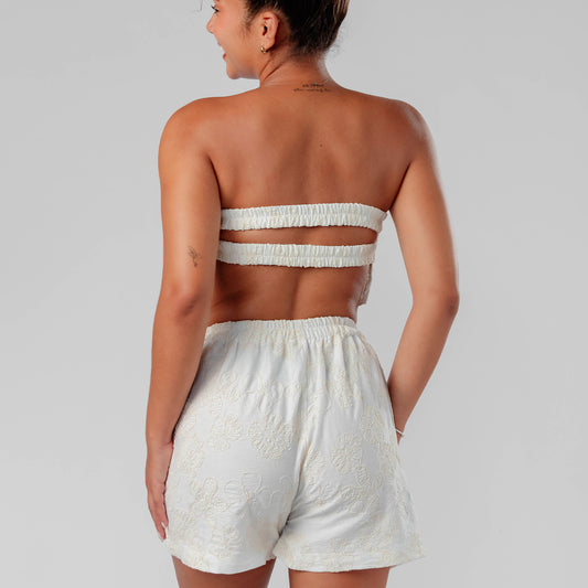 Top Strapless Broderie