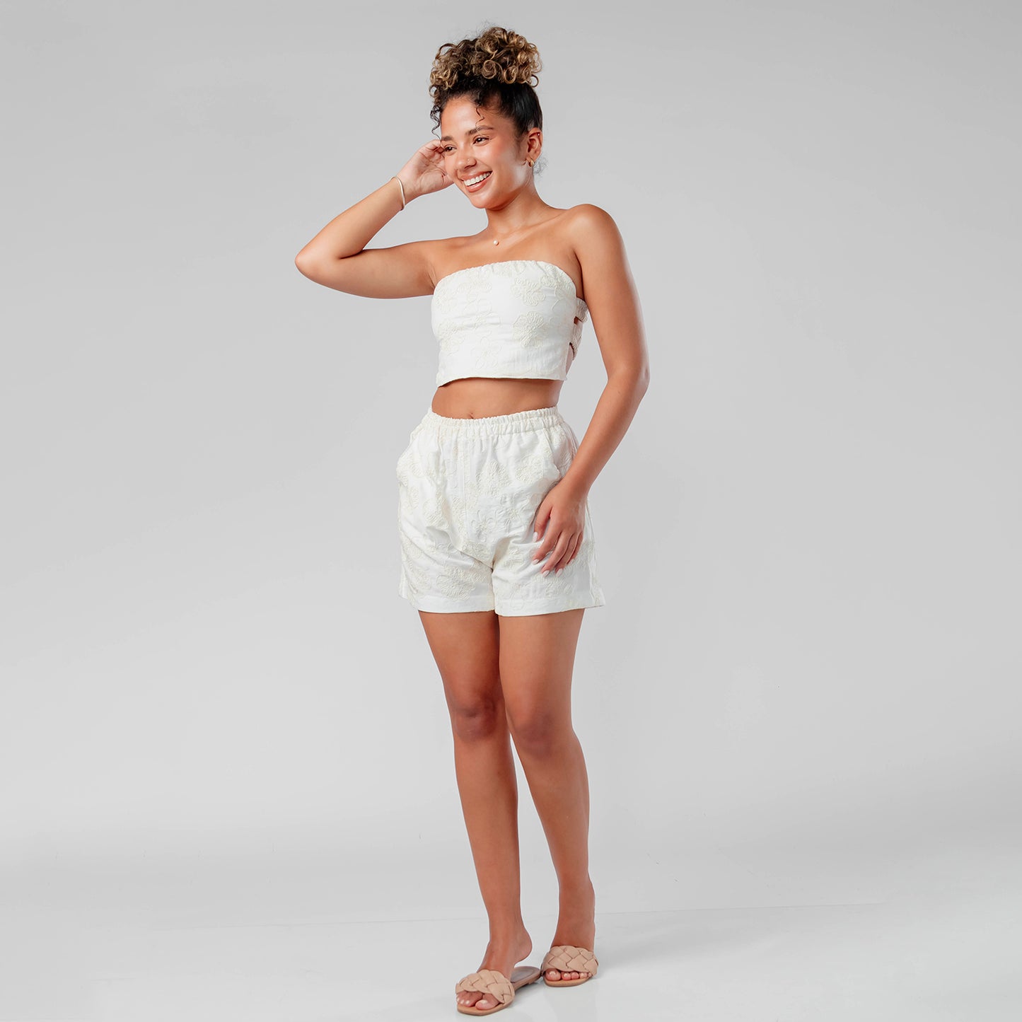 Top Strapless Broderie