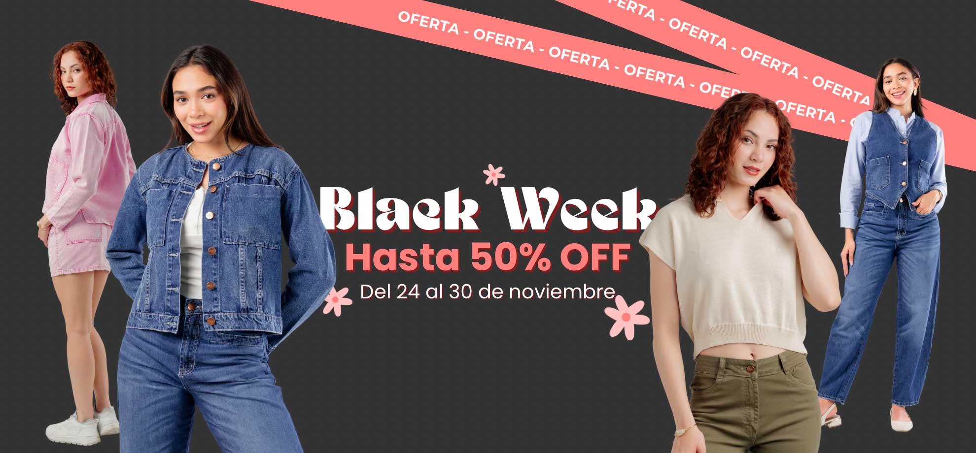 BlackWeek  - Hasta 50% de descuento - del 24 al 30 de noviembre 2025 -  ROXJES Jeans Pantalones para mujer