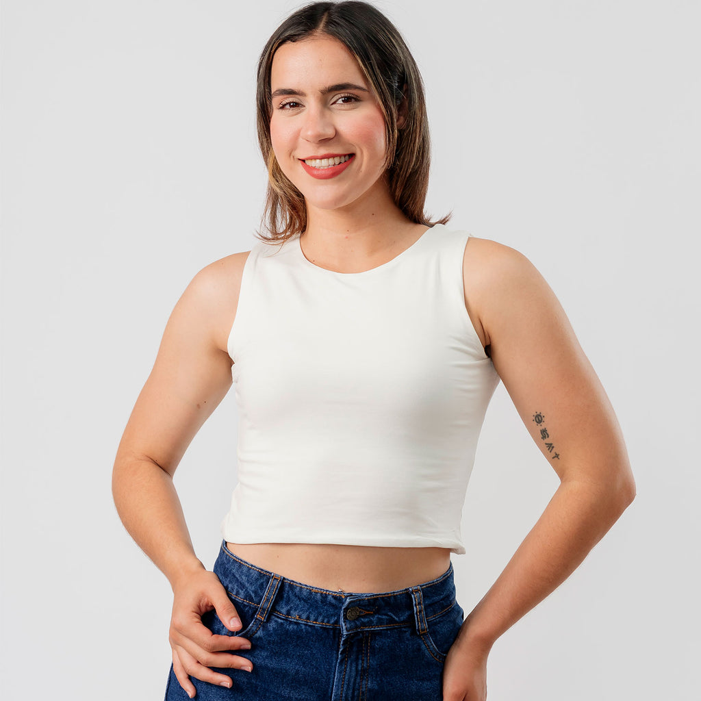 Crop Top Básico Cathy Blanco